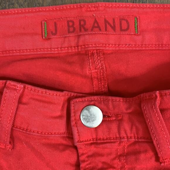 J Brand Bright Red Skinny Leg Ankle Jeans - Picture 4 of 10